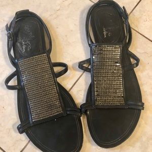 Cole Haan Gladiator Sandals, black, Size 8